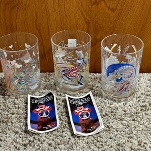 Disney 25th Anniversary Glass Set of 3